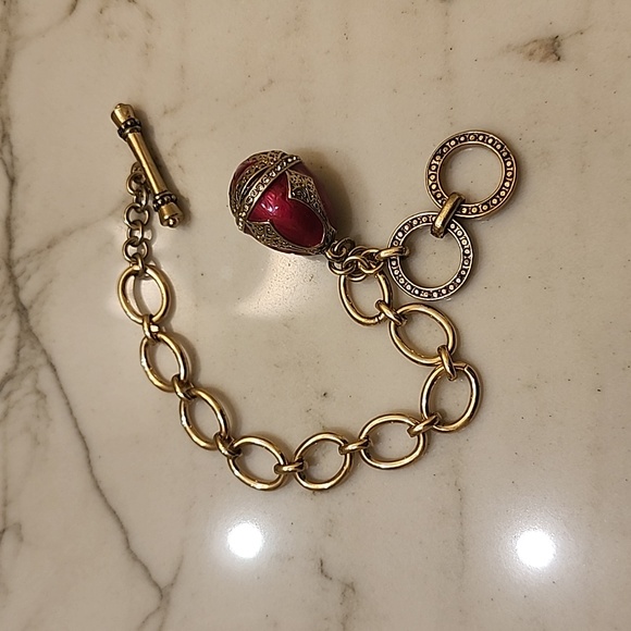 SOLD Joan Rivers faberge egg charm bracelet - Picture 4 of 4